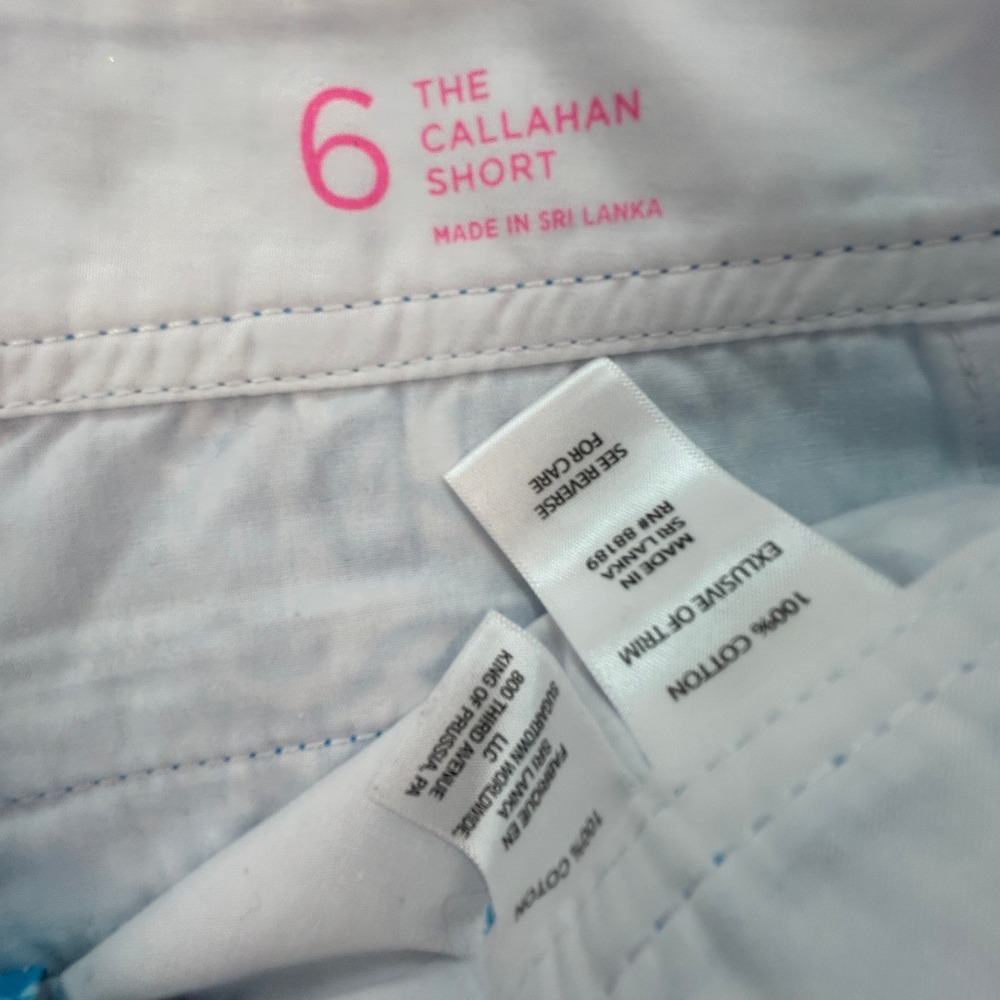 Lilly‎ Pulitzer Classic Resort Women's Shorts Blue White Floral Preppy Size 6 - Picture 6 of 9